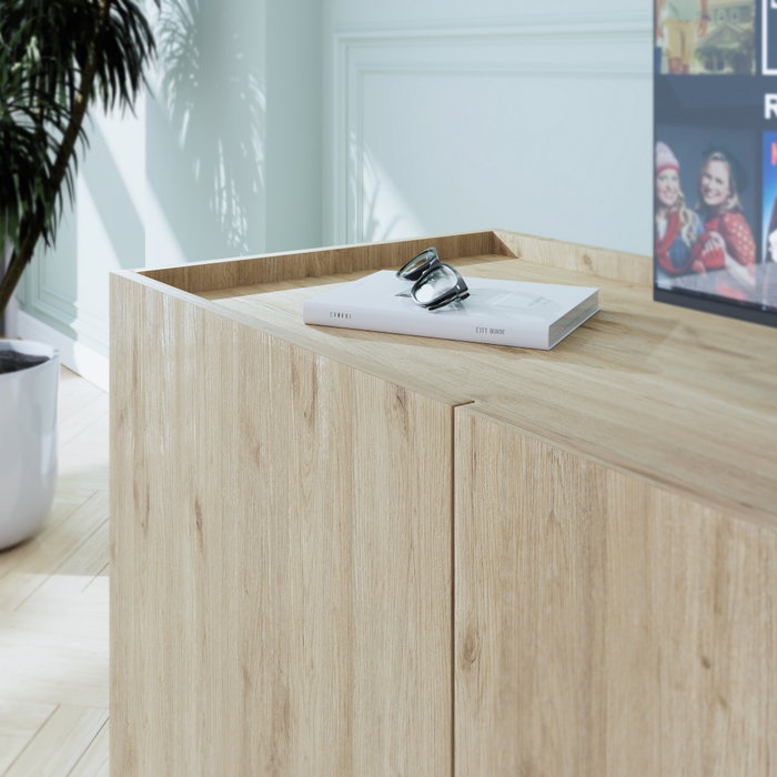 Hanah Home Tvc-740-Ff-1 Soporte de TV de Roble Hanah Home Tvc-740-Ff-1 Soporte de TV de Roble